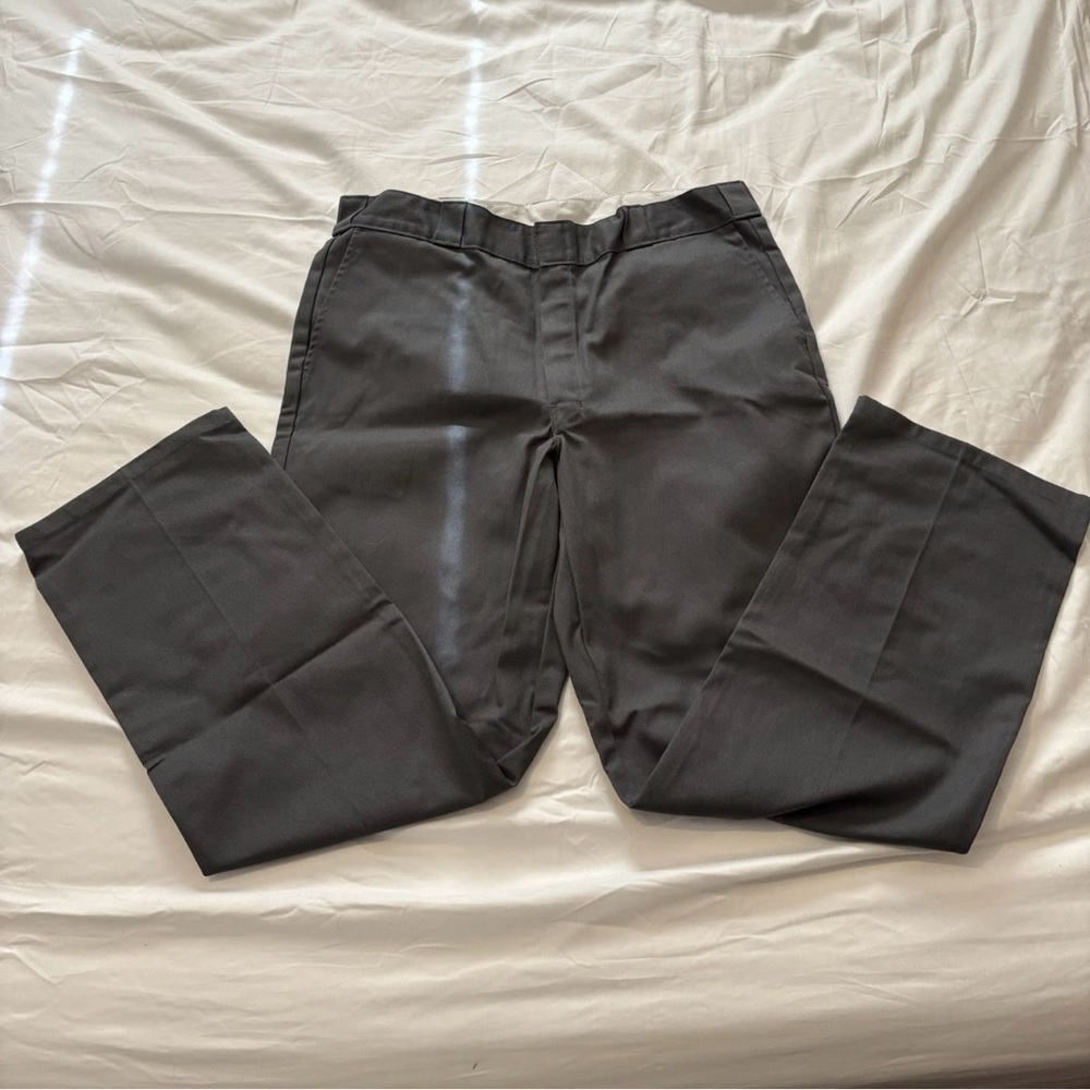 Dickies Gray Industrial 874 Work Wear Pant Flat Front Men’s 38X32 Skater Durable